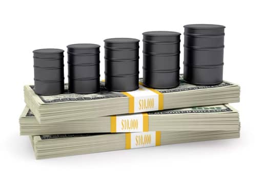 Oil Barrels and Dollars